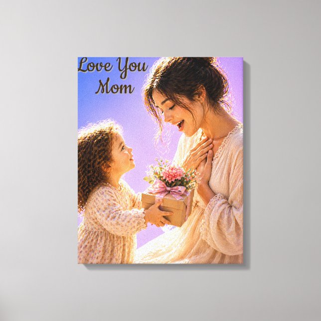Liebe Mama Leinwand Wand Kunst Geschenk Dekor (Vorderseite)