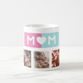 LIEBE MAMA | MÄDCHENPINK & BOY BLAU Multi 7 Foto Kaffeetasse