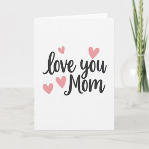 Liebe Mama Minimalistische Karte