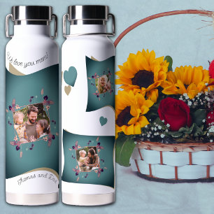 Liebe Mama - Multi-Foto-Collage Trinkflasche