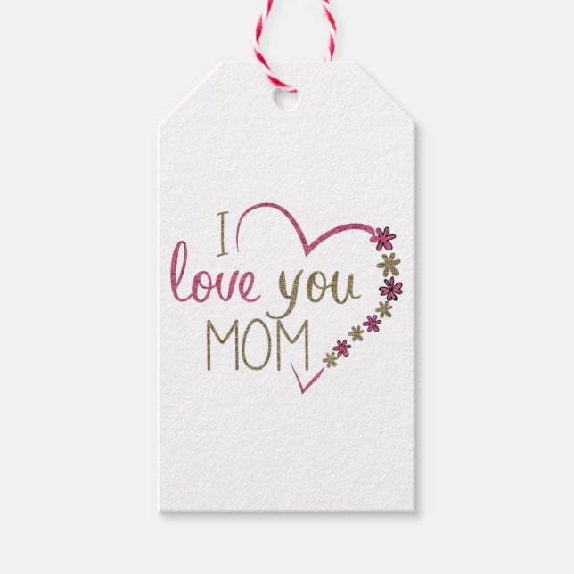 Liebe Mama Mütter Tag Herz Geschenkanhänger (Vorderseite)