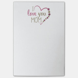 Liebe Mama Mütter Tag Herz Post-it Klebezettel