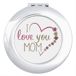 Liebe Mama Mütter Tag Herz Taschenspiegel