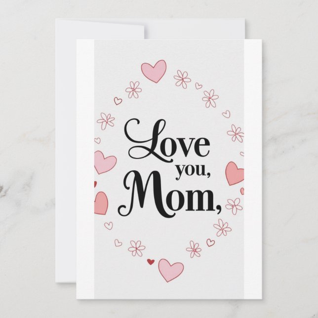 Liebe Mama, Muttertagskarte Einladung (Vorderseite)