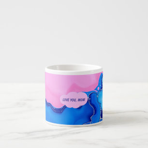Liebe Mama Pastell Fluid Art Design Espressotasse
