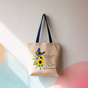 Liebe Mama personalisierte Blumen-Tasche Tragetasche