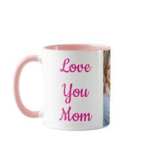 Liebe Mama Personalisierter Fotobecher | Rosa & We