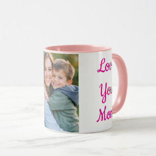 Liebe Mama Personalisierter Fotobecher   Rosa & We Tasse