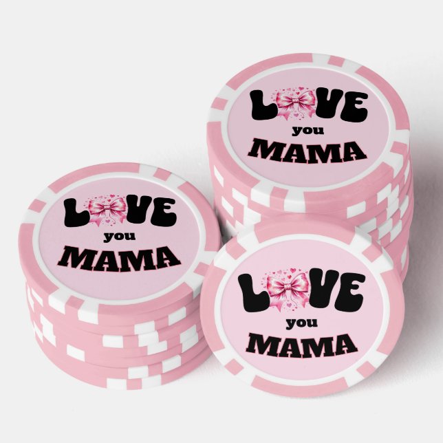 Liebe Mama  Pokerchips (Stapel)