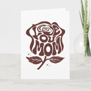 Liebe Mama Rose Typografie Karte