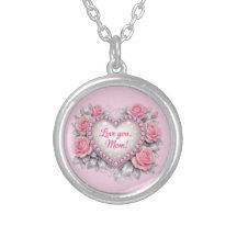 Liebe Mama Rosenhalskette in Rosa