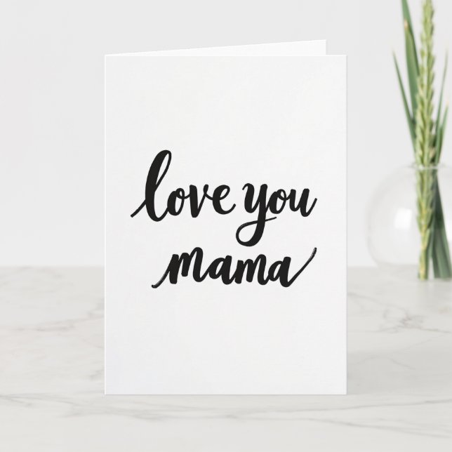 Liebe Mama Script Karte (Vorderseite)