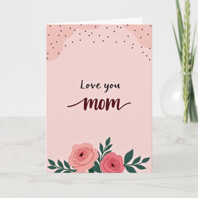 Liebe Mama Süße Karte (Vorderseite)