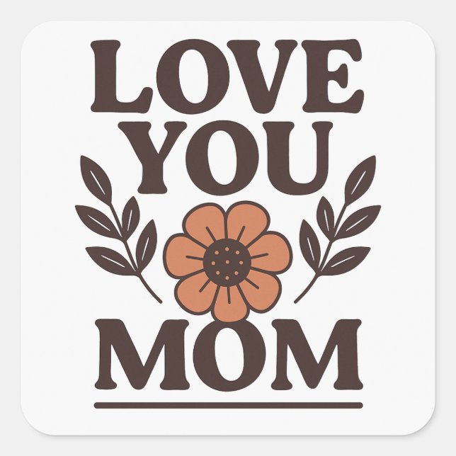 Liebe Mama Sweet Aufkleber (Vorderseite)