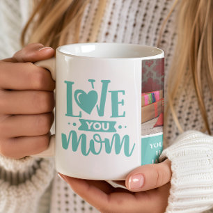 Liebe Mama Teal Muttertagsgeschenk Kaffeetasse