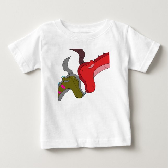 Liebe: Mama- und Baby-Drache T-Shirt (Vorderseite)
