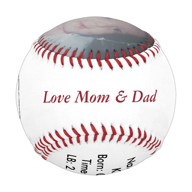 Liebe Mama & Vater Baby Baseball (Rückseite)