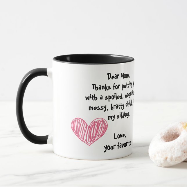 Liebe Mama, vielen Dank, dass Sie mein Geschwister Tasse (Mit Donut)