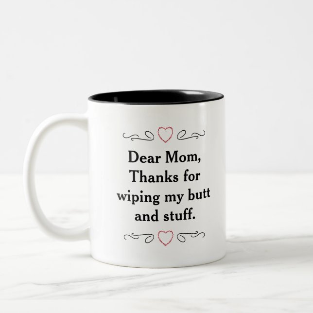 Liebe Mama Zweifarbige Tasse (Links)