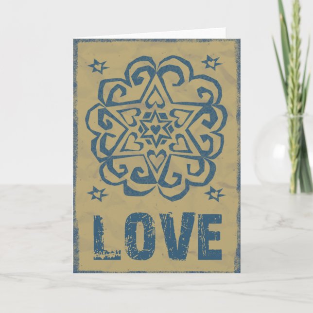 Liebe Mandala Karte (Vorderseite)