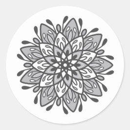 Liebe Mandala Runder Aufkleber