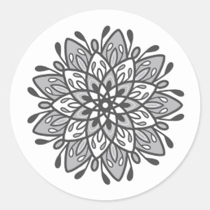 Liebe Mandala Runder Aufkleber