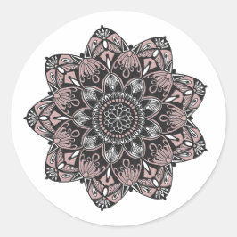 Liebe Mandala Runder Aufkleber