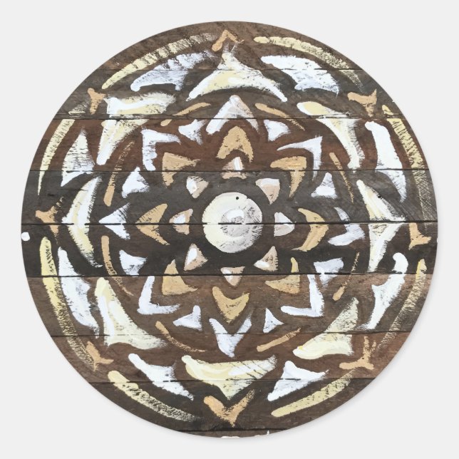 Liebe Mandala Sticker, weiß Runder Aufkleber (Vorderseite)