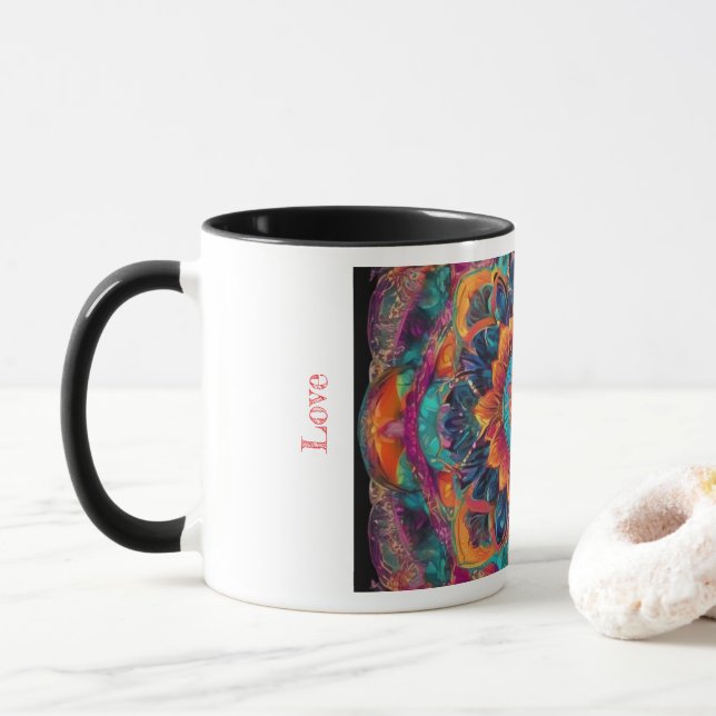 Liebe Mandala Tasse (Mit Donut)