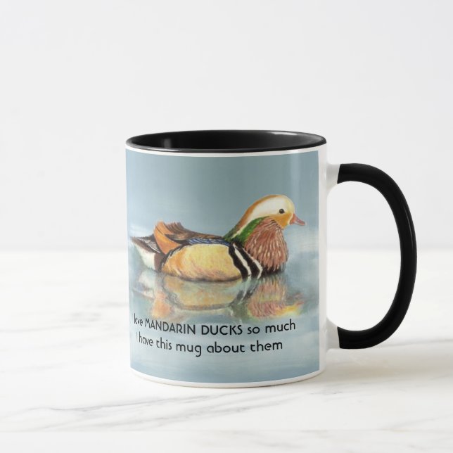 Liebe MANDARIN DUCKS so viel Spaß Zitat Tasse (Rechts)