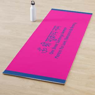 Liebe Mantra Sanskrit Pink Yoga Matt Yogamatte