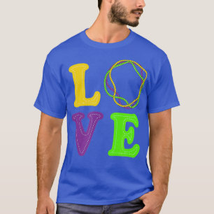 Liebe Mardi Gras Beads New Orleans Louisiana T-Shirt