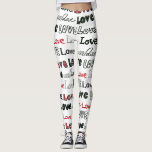 Liebe Marker Textur Nahtloser Hintergrund Leggings
