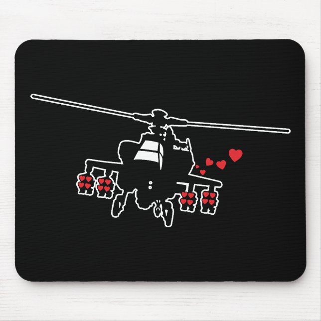 Liebe-Maschinen-Angriffs-Chopper Mousepad (Vorne)