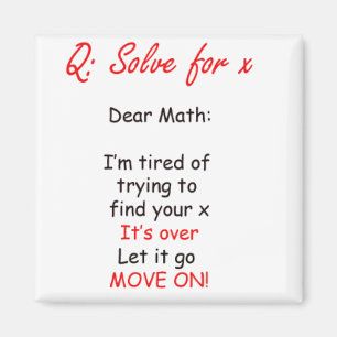 Liebe Mathe-Entdeckung Ihr eigenes X Magnet