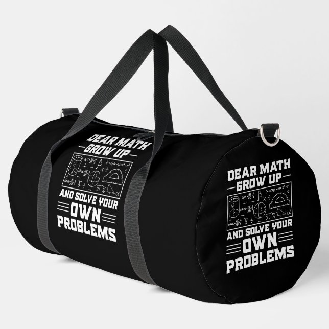 Liebe Mathe, löst eure Probleme! Duffle Bag (Linke Ecke)