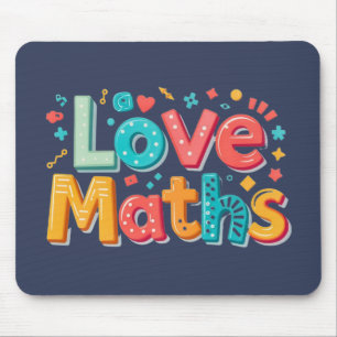 Liebe Mathe - lustige Typografie Mousepad