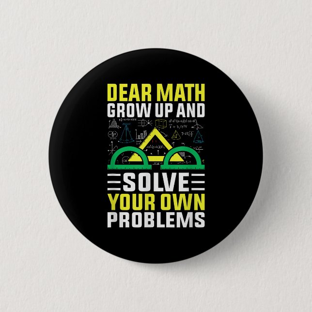 Liebe Mathe wächst auf und löst Ihre eigenen Probl Button (Vorderseite)
