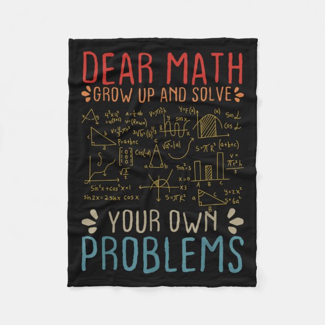 Liebe Mathe wächst auf und löst Ihre eigenen Probl Fleecedecke (Vorderseite)