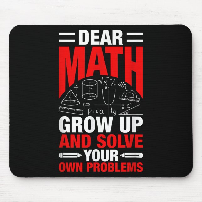 Liebe Mathe wächst auf und löst Ihre eigenen Probl Mousepad (Vorne)