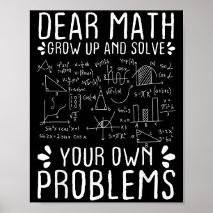 Liebe Mathe wächst auf und löst Ihre eigenen Probl Poster