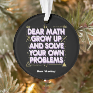 Liebe Mathematik, erwachsen und lösen Sie Ihre eig Ornament