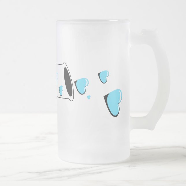 Liebe Mattglas Bierglas (Rechts)