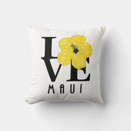 LIEBE Maui Yellow Hibiskus Kissen