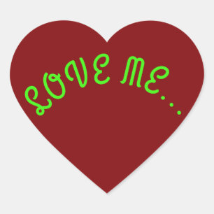 Liebe Me Dark Red Heart Sticker