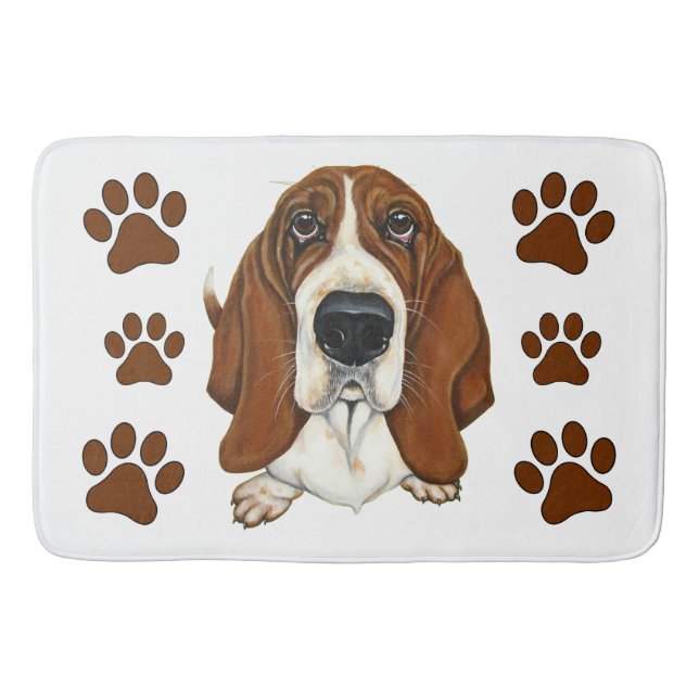 Liebe Me Hund Basset Badematte (Vorderseite)