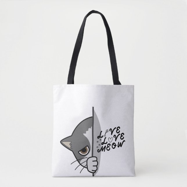 Liebe Meat Cat Lover Design #catlover #catlife #ca Tasche (Vorderseite)