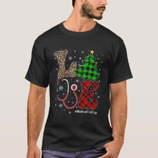 Liebe Medical Tech Life Leopard Weihnachtsbaum Buf T-Shirt