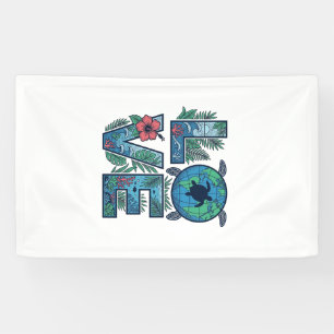 Liebe Meeresschildkröte Erde Tropisch Banner