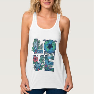 Liebe Meeresschildkröte Erde Tropisch Tank Top